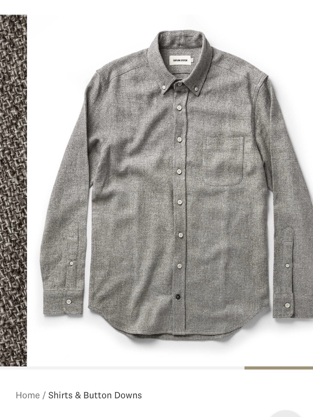 Taylor Stitch The Jack
in Ash Hemp Melange Button-Down Shirt